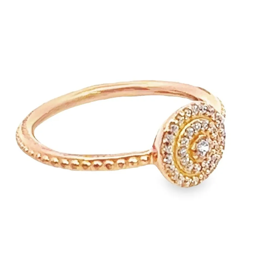 Elegant 9ct Yellow Gold CZ Ring - Delicate and Sparkling