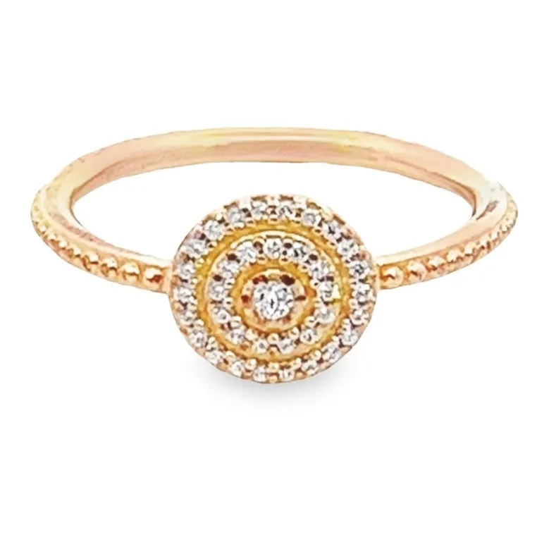 Elegant 9ct Yellow Gold CZ Ring - Delicate and Sparkling