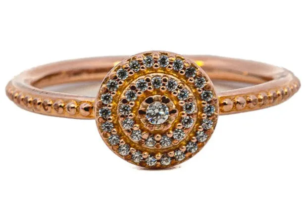 Elegant 9ct Yellow Gold CZ Ring - Delicate and Sparkling