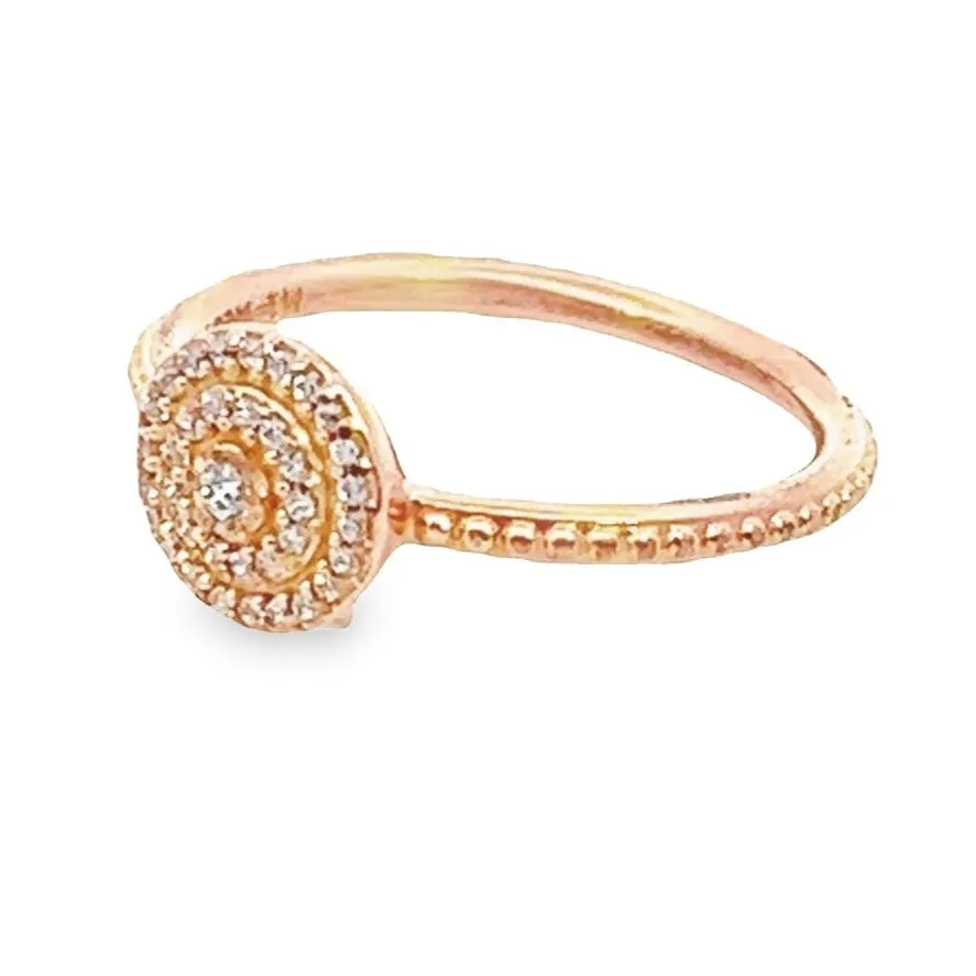 Elegant 9ct Yellow Gold CZ Ring - Delicate and Sparkling