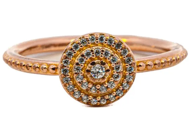 Elegant 9ct Yellow Gold CZ Ring - Delicate and Sparkling