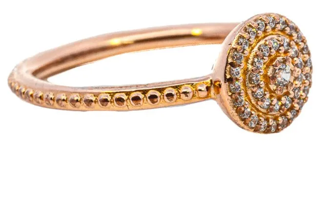 Elegant 9ct Yellow Gold CZ Ring - Delicate and Sparkling