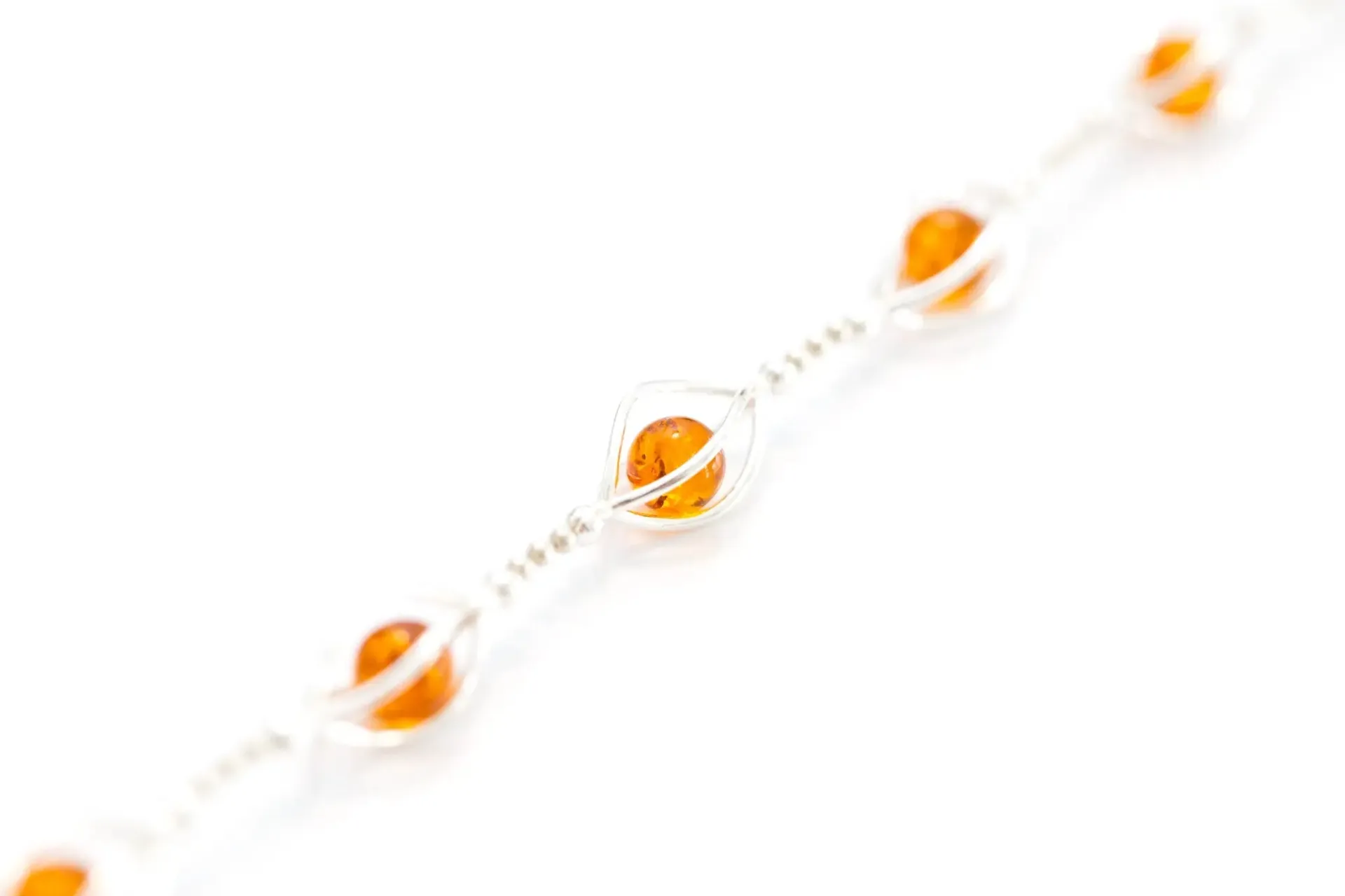 Elegant Caged Amber Spheres Bracelet - Perfect Dainty Everyday Accessory