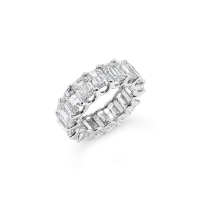 Emerald cut Eternity Band