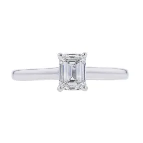 Esme Emerald Cut Hidden Halo Ready for Love Diamond Engagement Ring 3/4ct