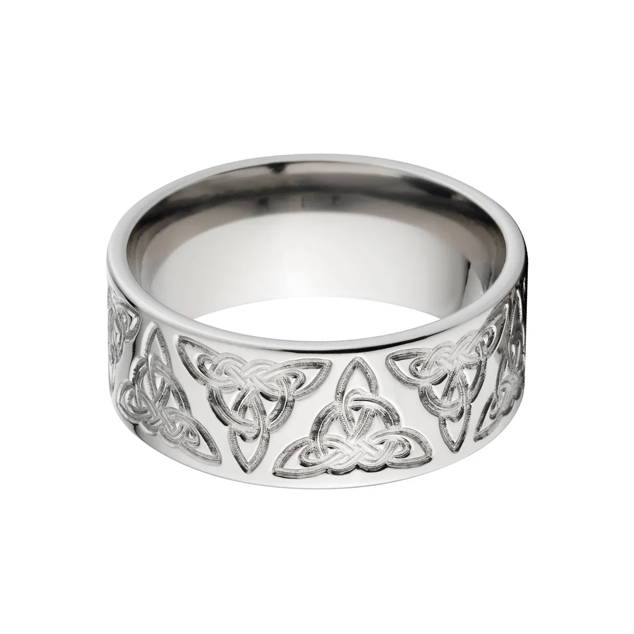 Etched Celtic Deisgn in Titanium Wedding Band