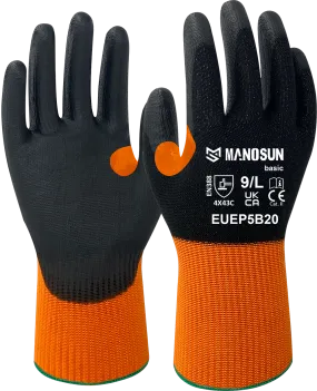 EUEP5BX20 Basic Gloves Cut Level C PU Gauge 13