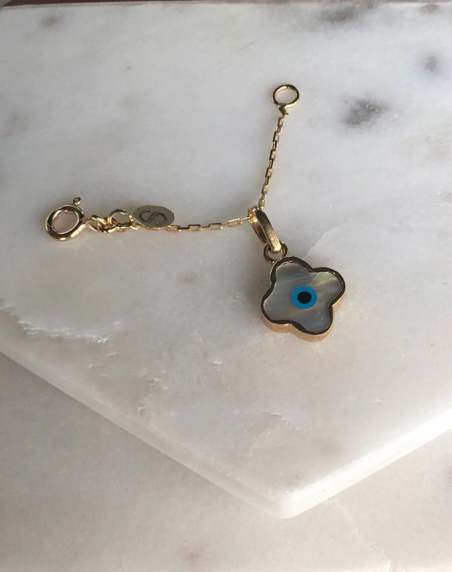 Evil Eye Charm Pendant - Clover