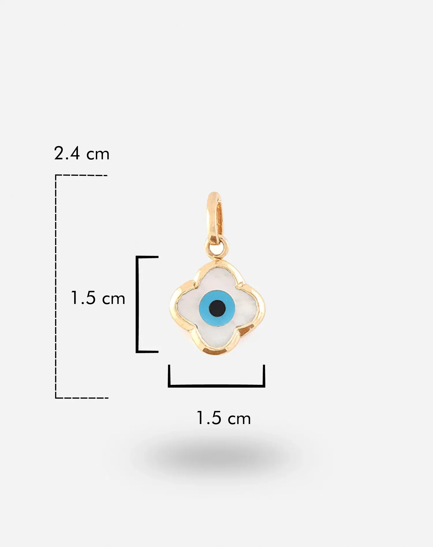 Evil Eye Charm Pendant - Clover