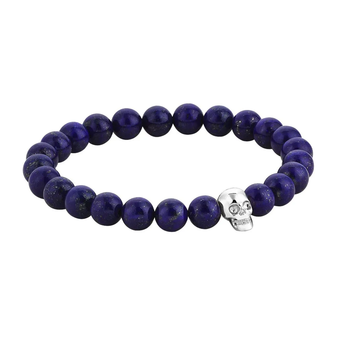 Exclusive Skull Beaded Bracelet - Solid Gold