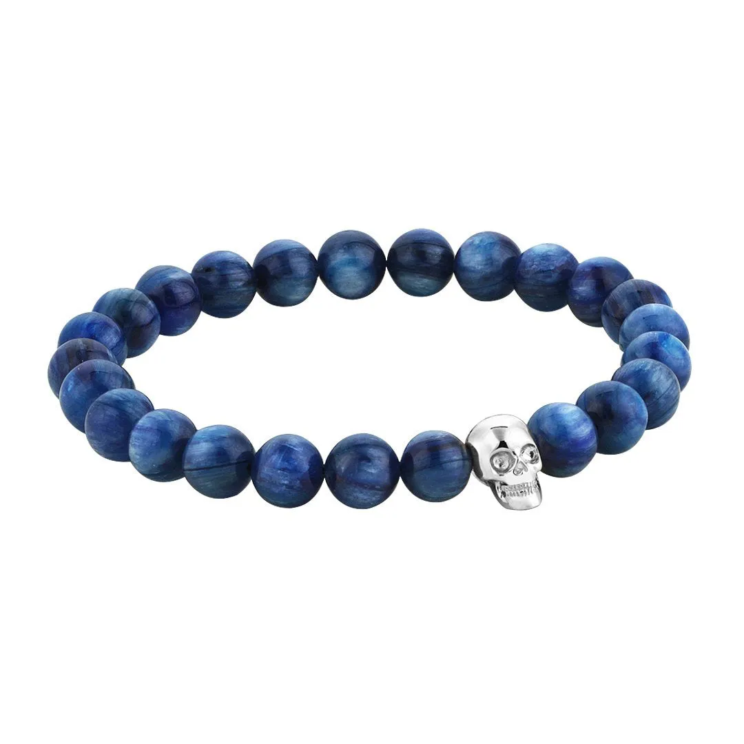 Exclusive Skull Beaded Bracelet - Solid Gold