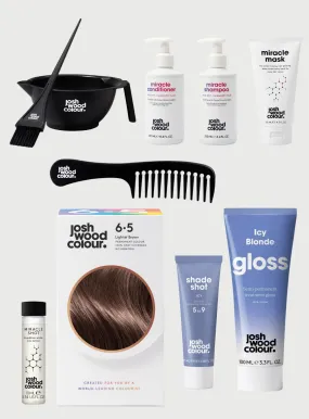 Expert Kit - 6.5 Perm kit, Miracle Shot, Icy Shade Shot, Icy Gloss x 1, Bowl & Brush, Miracle Mask, Comb, Shampoo, Conditioner