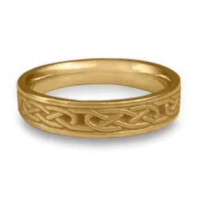 Extra Narrow Love Knot Wedding Ring in 14K Yellow Gold