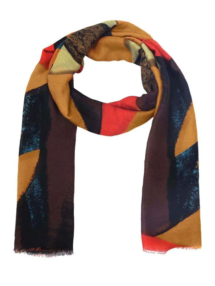 FabSeasons Green Cotton Viscose Colorful Printed Soft & Stylish Scarf