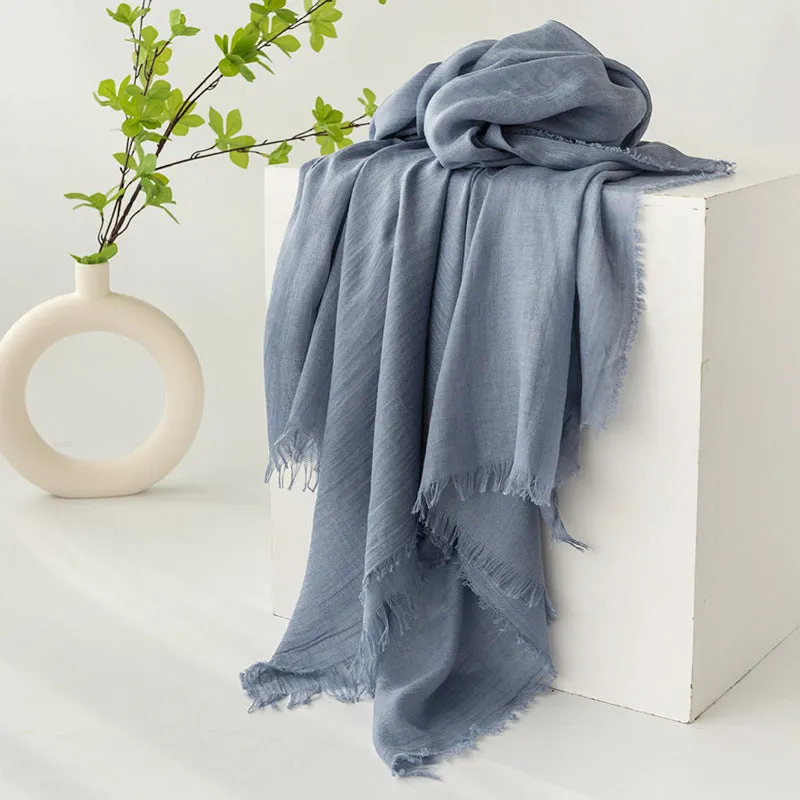 FH24-5559（2） Cotton and linen scarf scarf  winter scarf