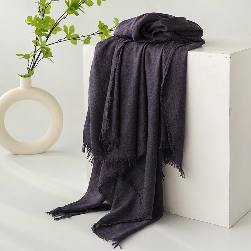 FH24-5559（2） Cotton and linen scarf scarf  winter scarf