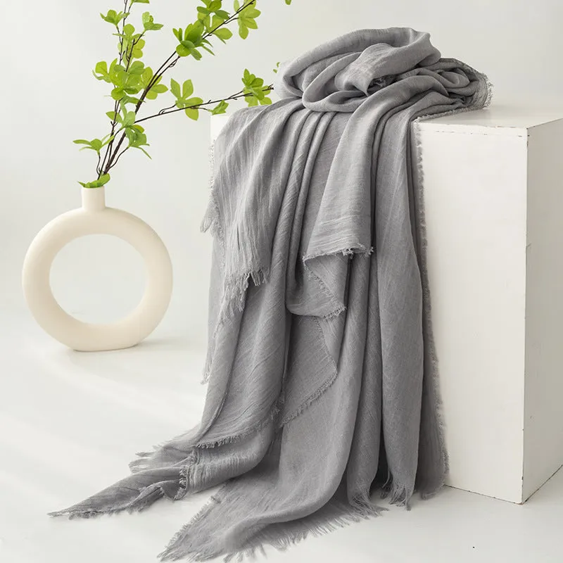 FH24-5559（2） Cotton and linen scarf scarf  winter scarf