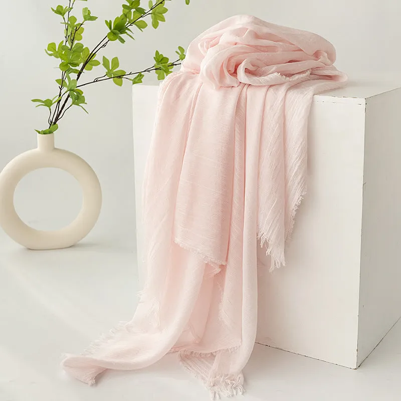 FH24-5559（2） Cotton and linen scarf scarf  winter scarf