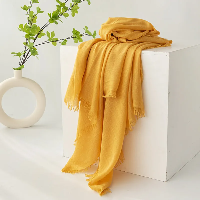 FH24-5559（2） Cotton and linen scarf scarf  winter scarf