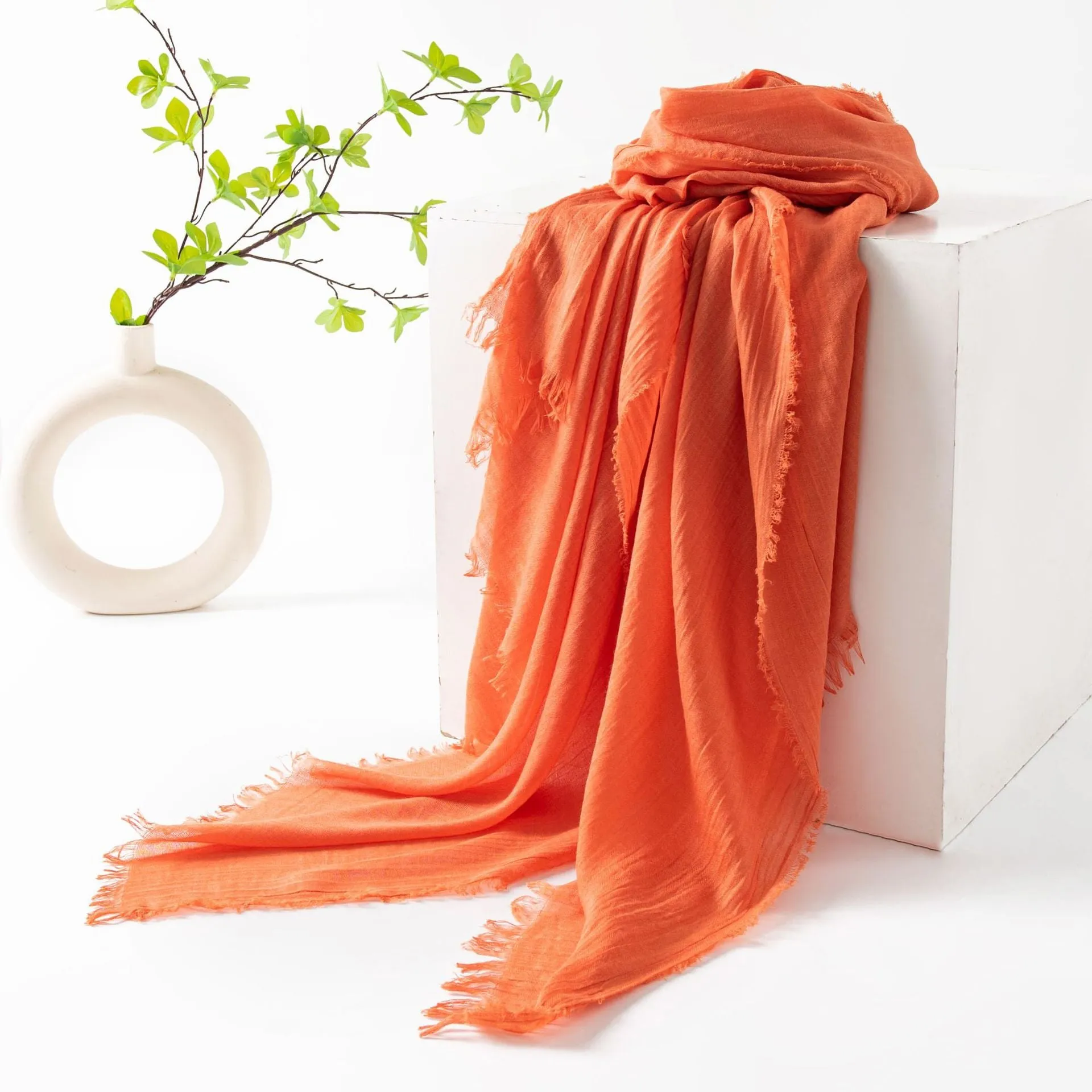 FH24-5559（2） Cotton and linen scarf scarf  winter scarf