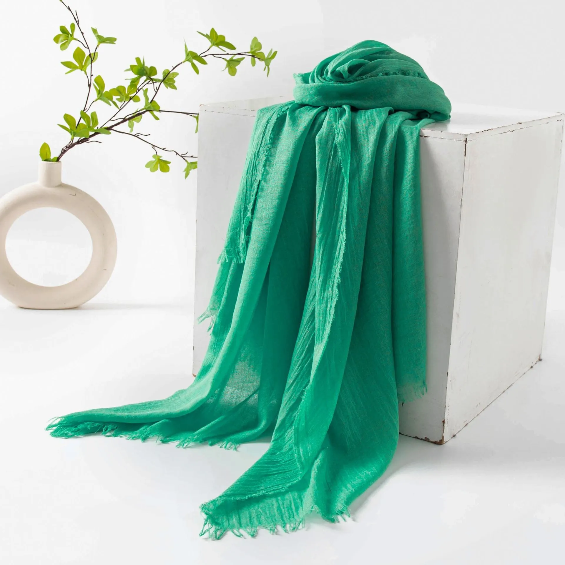 FH24-5559（2） Cotton and linen scarf scarf  winter scarf