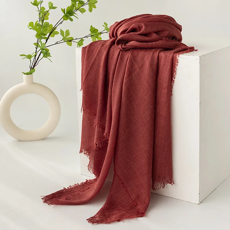 FH24-5559（2） Cotton and linen scarf scarf  winter scarf