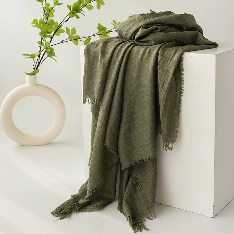 FH24-5559（2） Cotton and linen scarf scarf  winter scarf