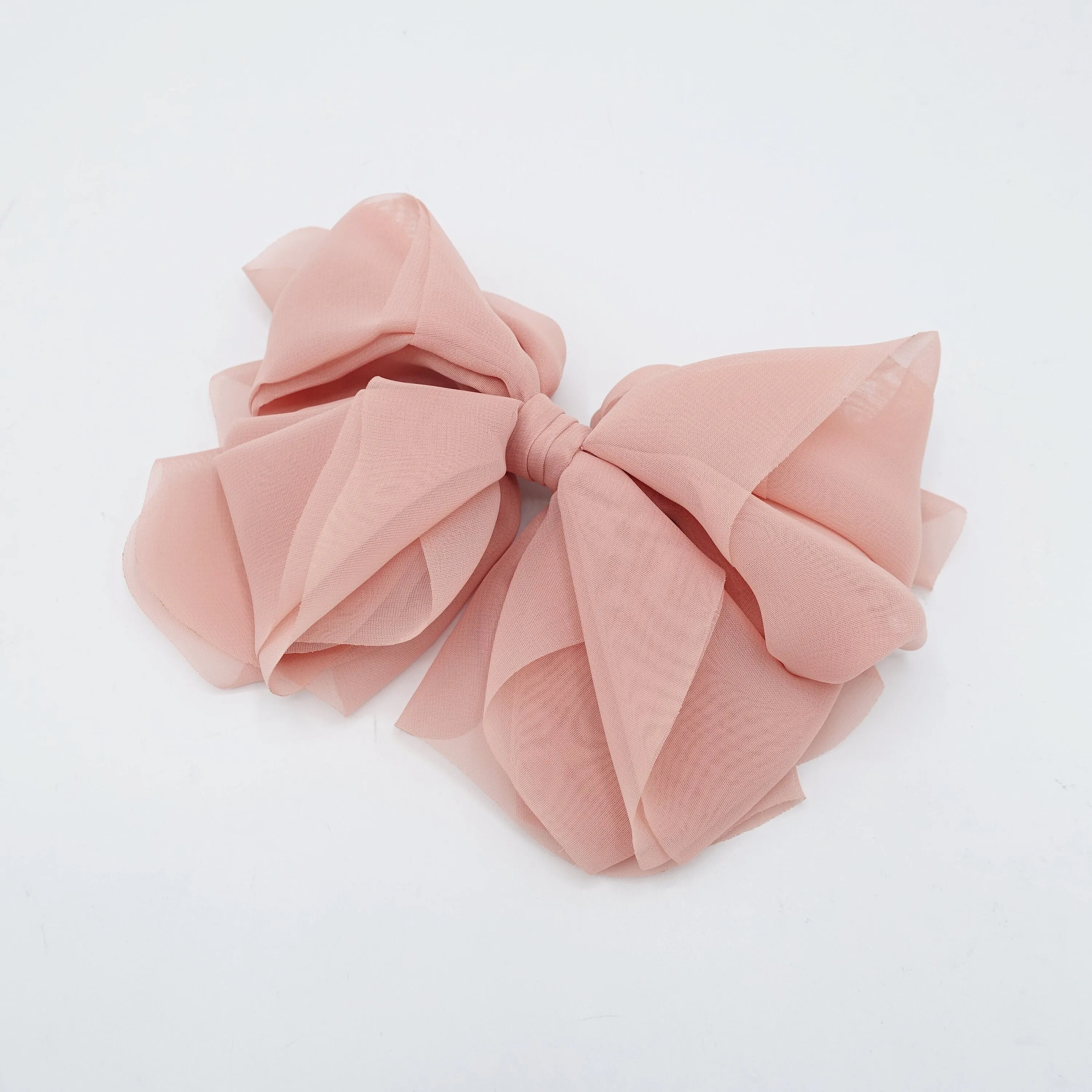 floppy hair bow chiffon multi layered bow women hair accessory