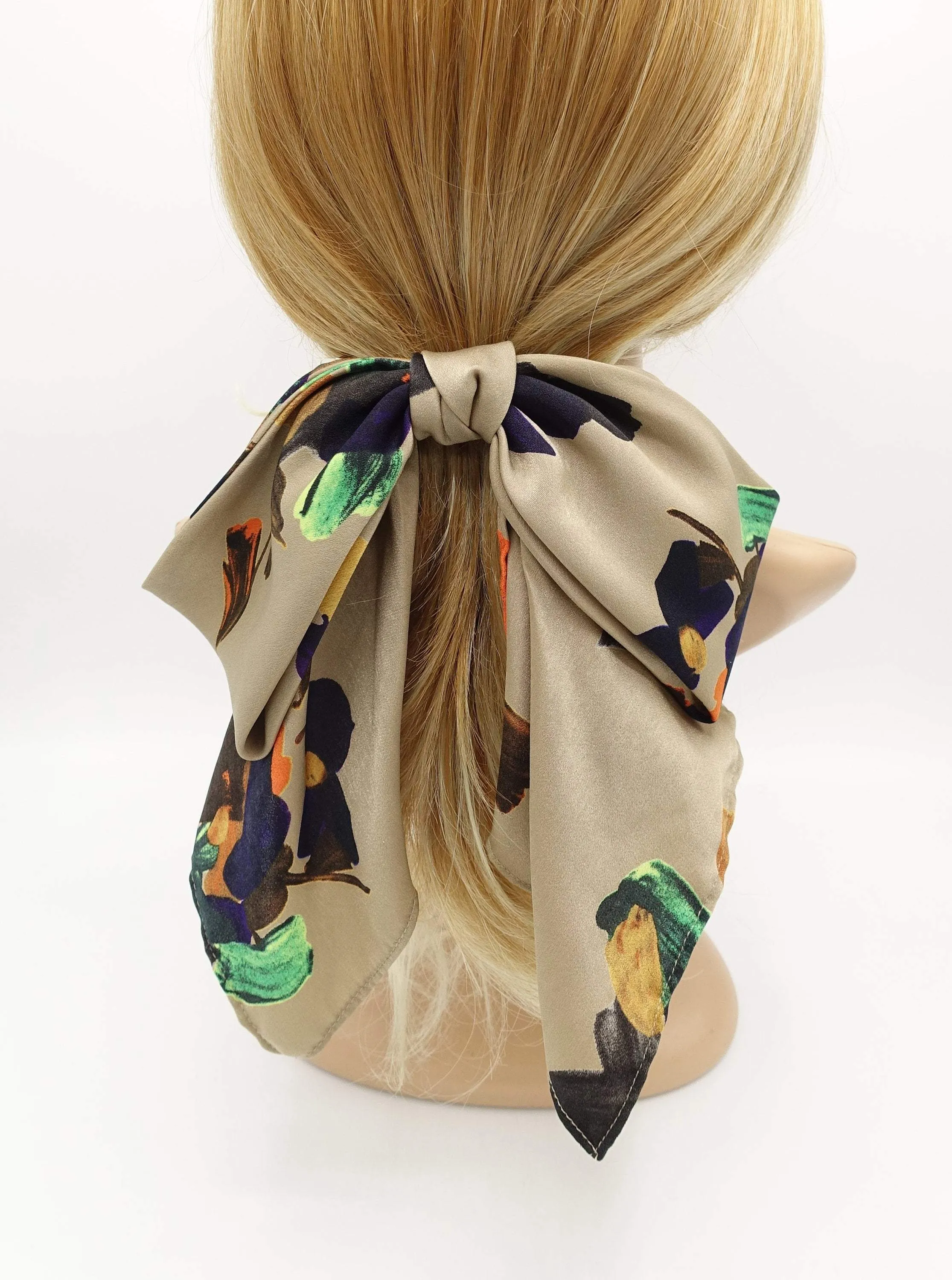 floral hair bow flip droopy hair accessory for women