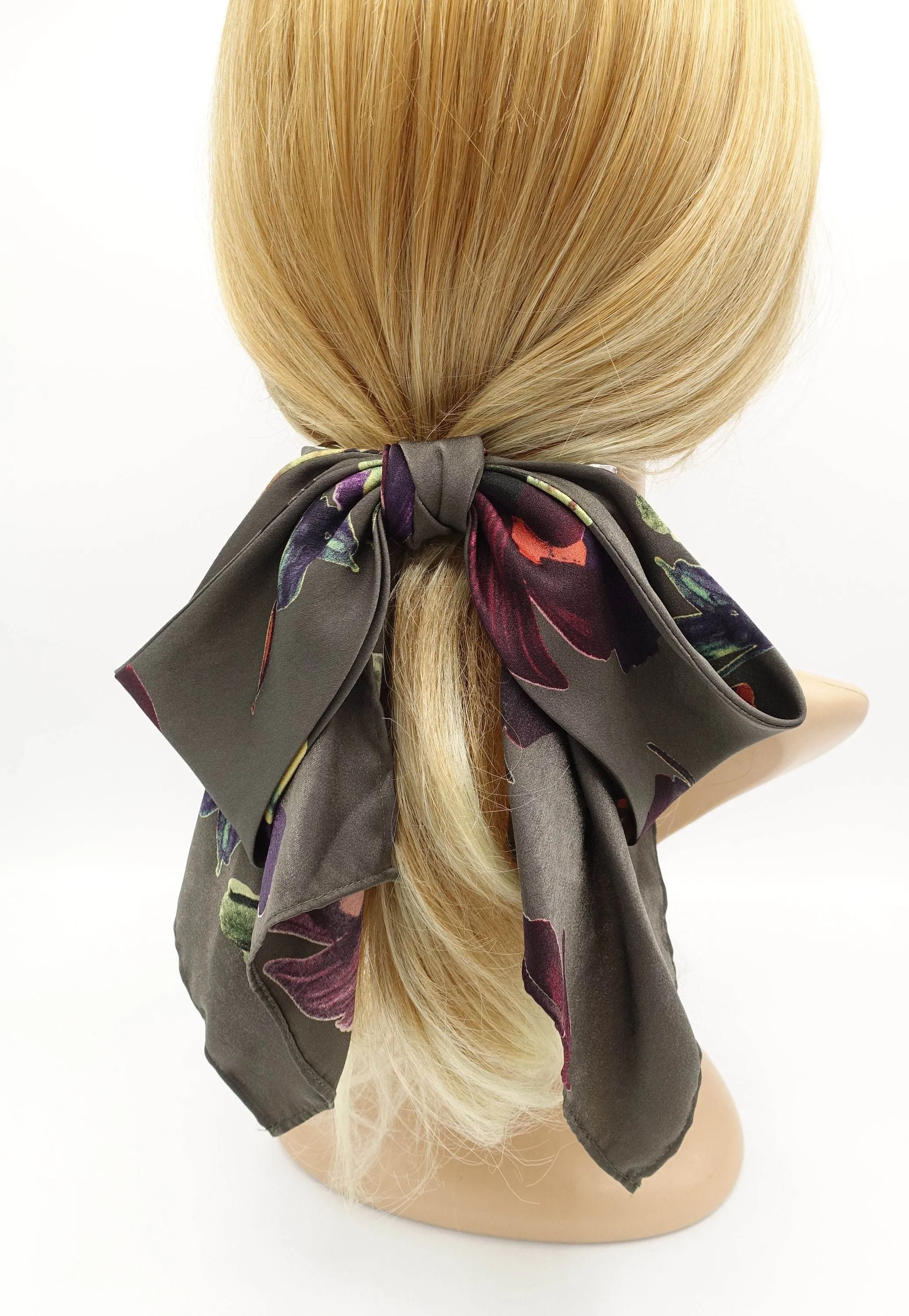 floral hair bow flip droopy hair accessory for women