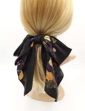 floral hair bow flip droopy hair accessory for women