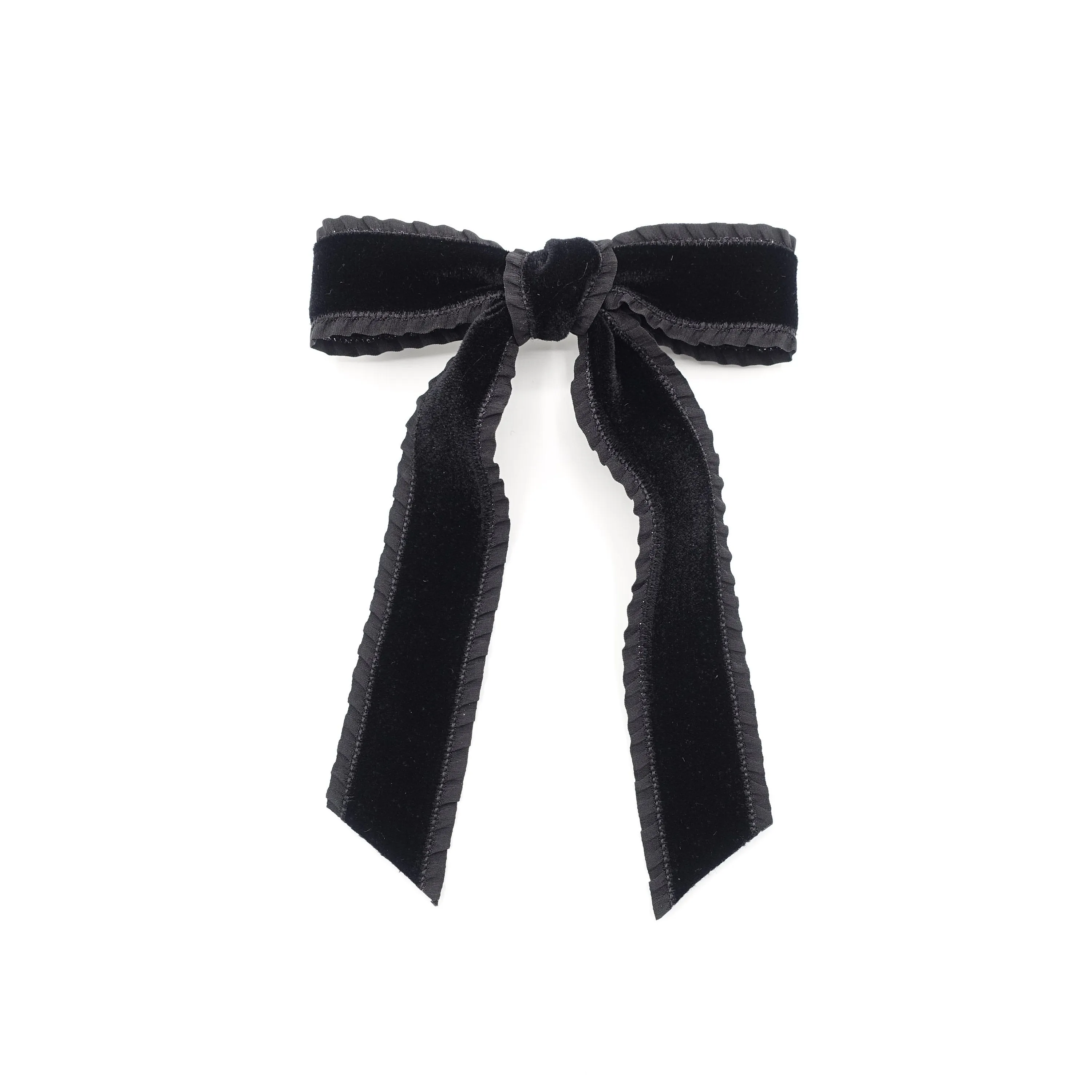 frill velvet hair bow  VS-202701