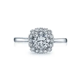 Full Bloom Cushion Halo Engagement Ring