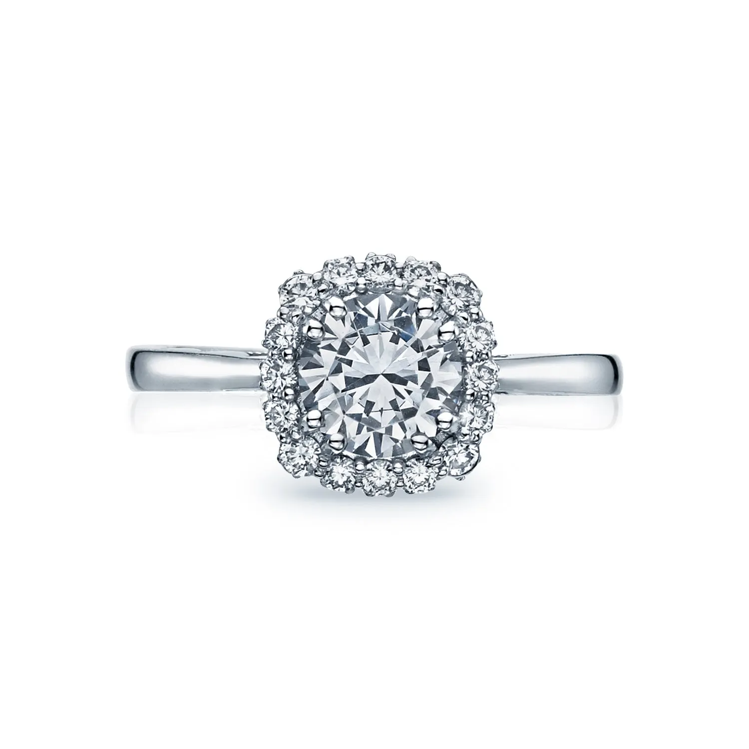 Full Bloom Cushion Halo Engagement Ring