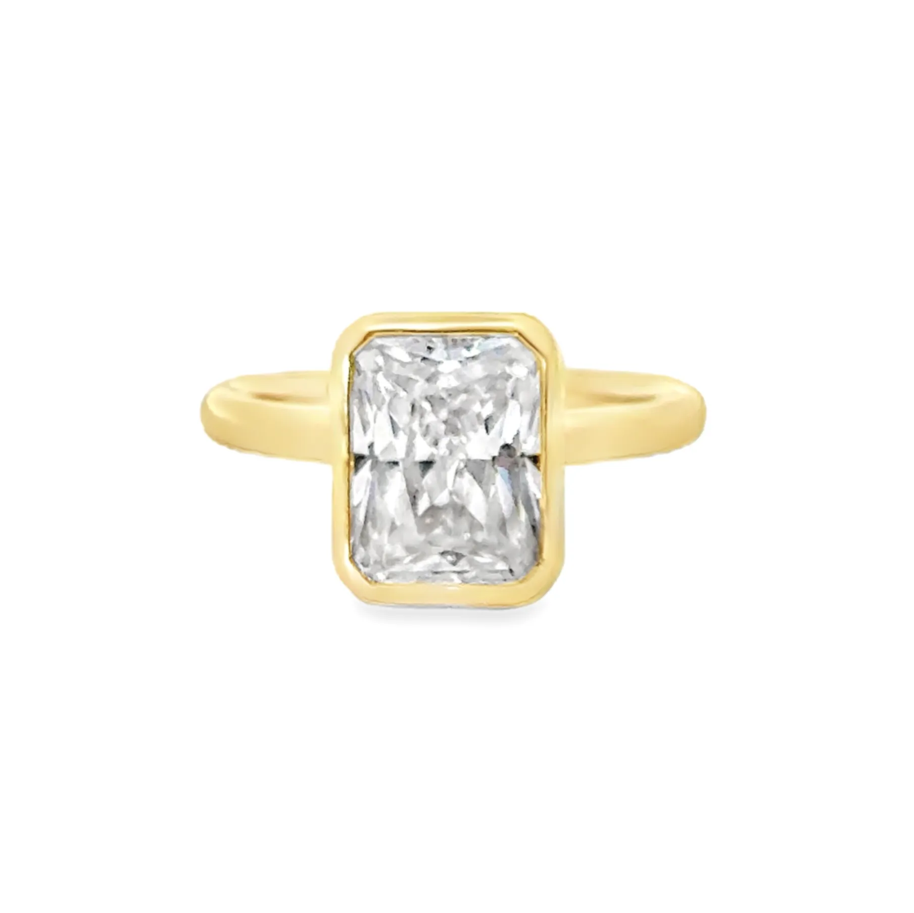 Gabriel & Co. Solitaire Rectangle Stone Bezel Engagement Ring