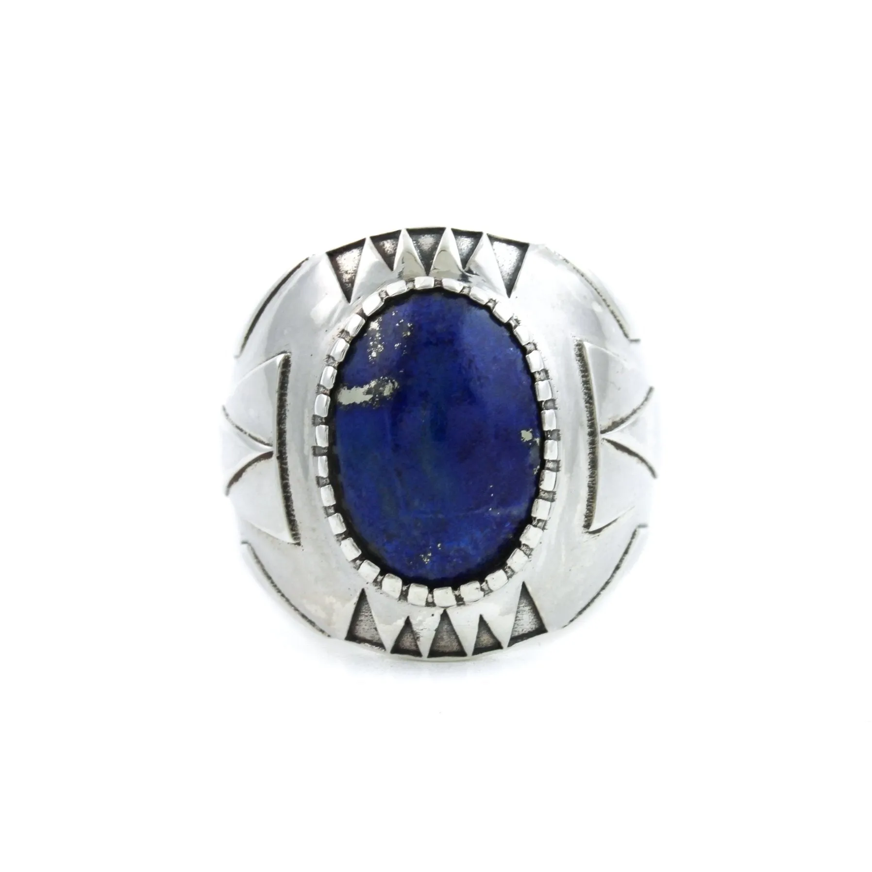 Geometric "Delta Δ" Ring x Lapis Lazuli