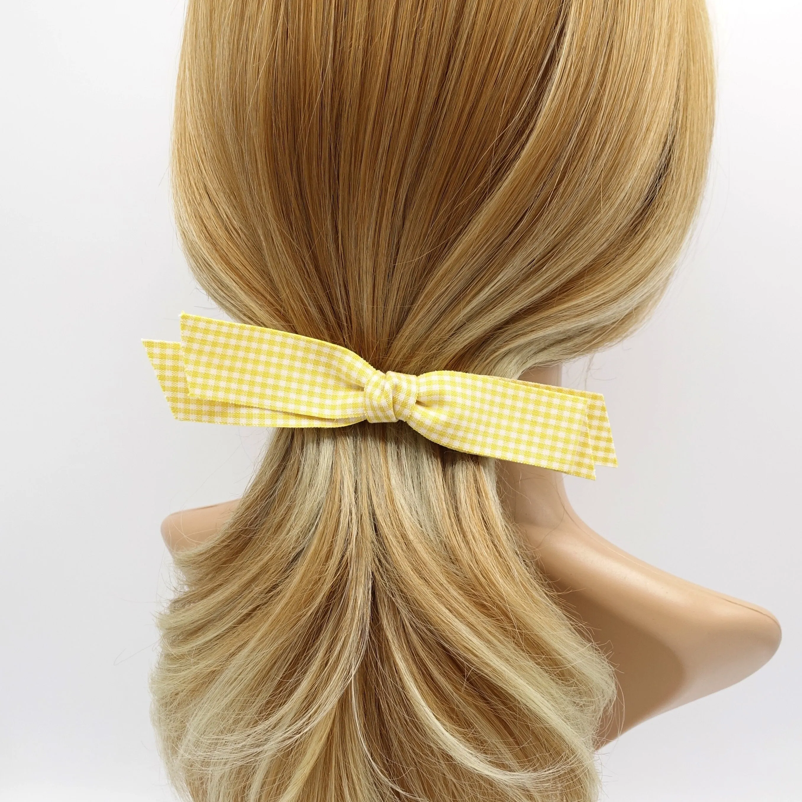 gingham straight hair bow casual hair accessory for women