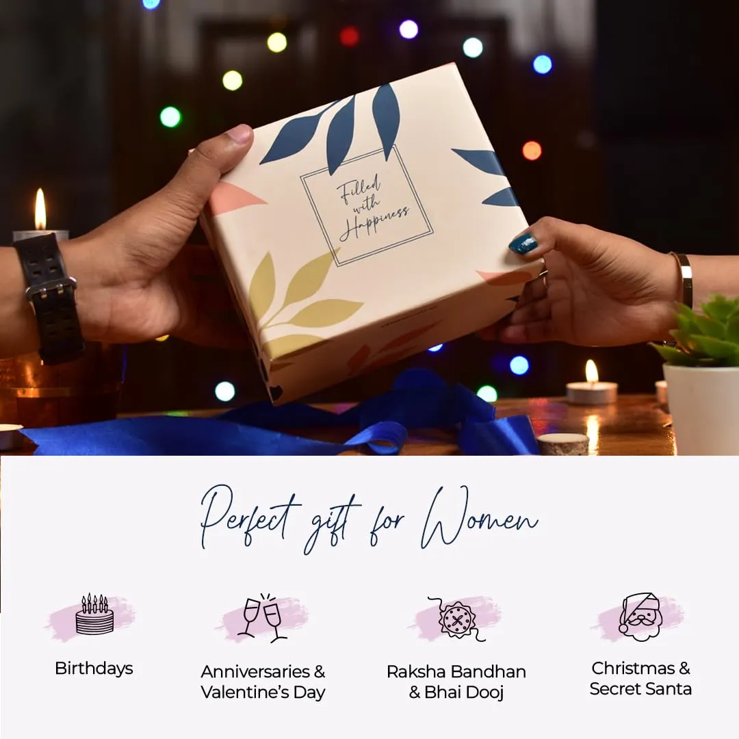 Gleevers Birthday Gift for Women|Gift Box Pack of 2 with Candle(Black Amber Lavender,250gm) & Tennis Bracelet|Anniversary Gift for Wife, Valentine Gift for Girlfriend, Birthday Gift for Mother