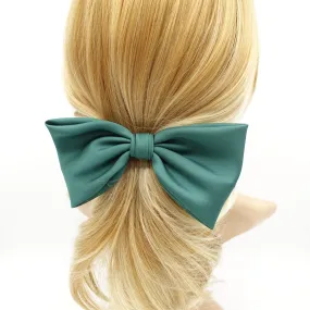 glossy basic satin hair bow women hair accessory