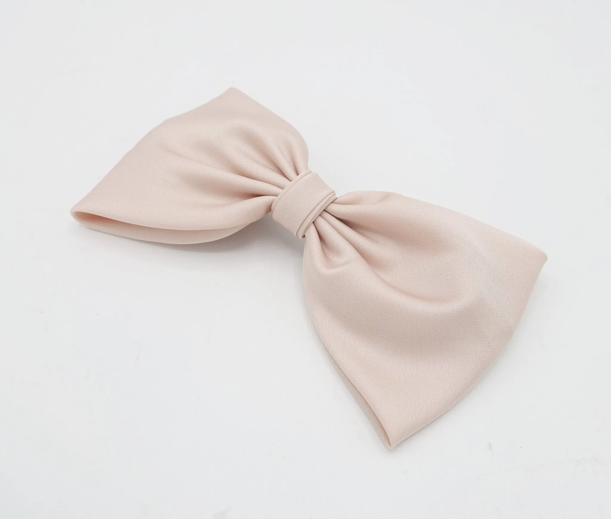 glossy basic satin hair bow women hair accessory