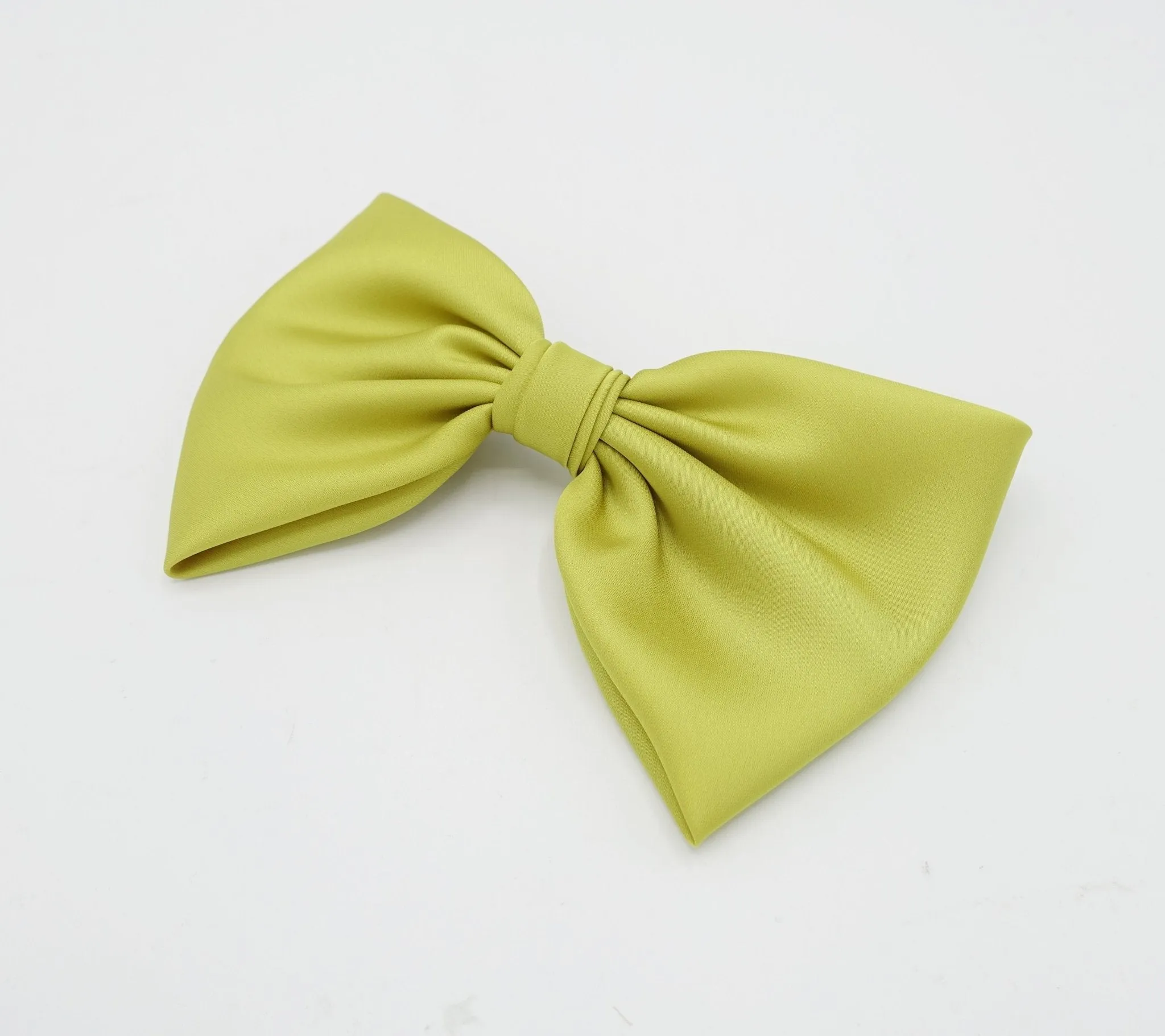 glossy basic satin hair bow women hair accessory