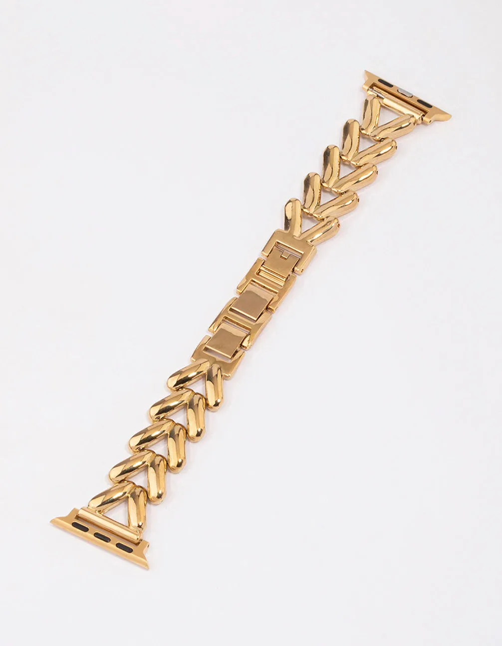 Gold Chunky Herringbone Chain Watch Band 38/40/41mm