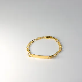 Gold ID Bracelet Figaro Link 4MM Model-AB0101