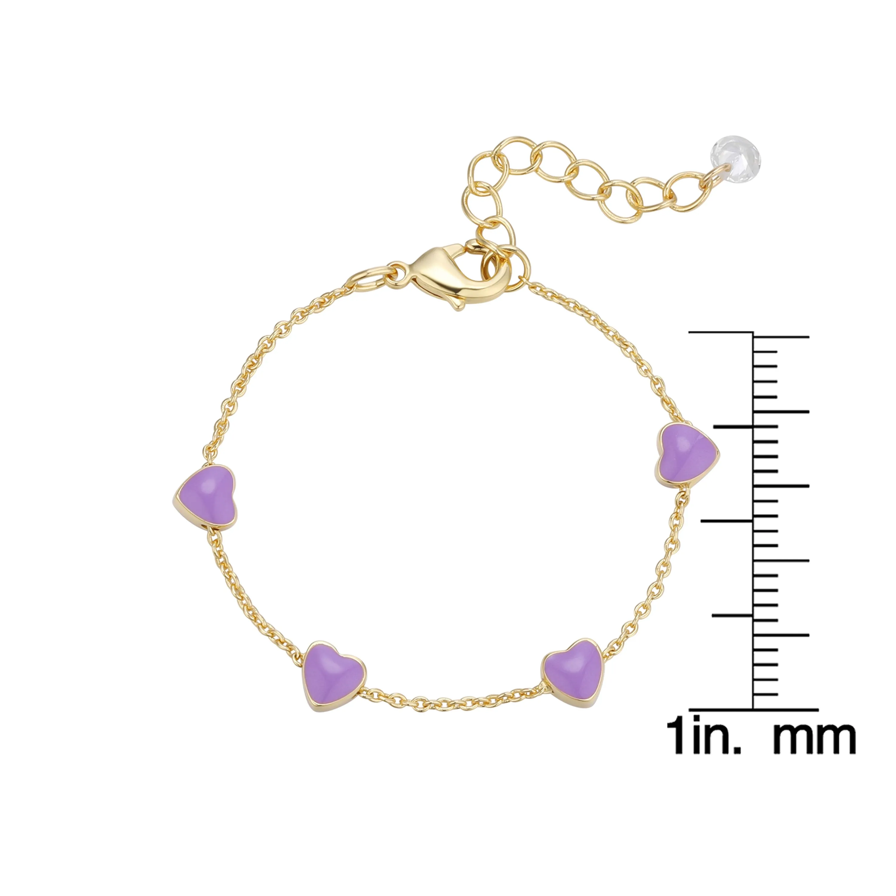 Heart Bracelet - Purple (Baby)