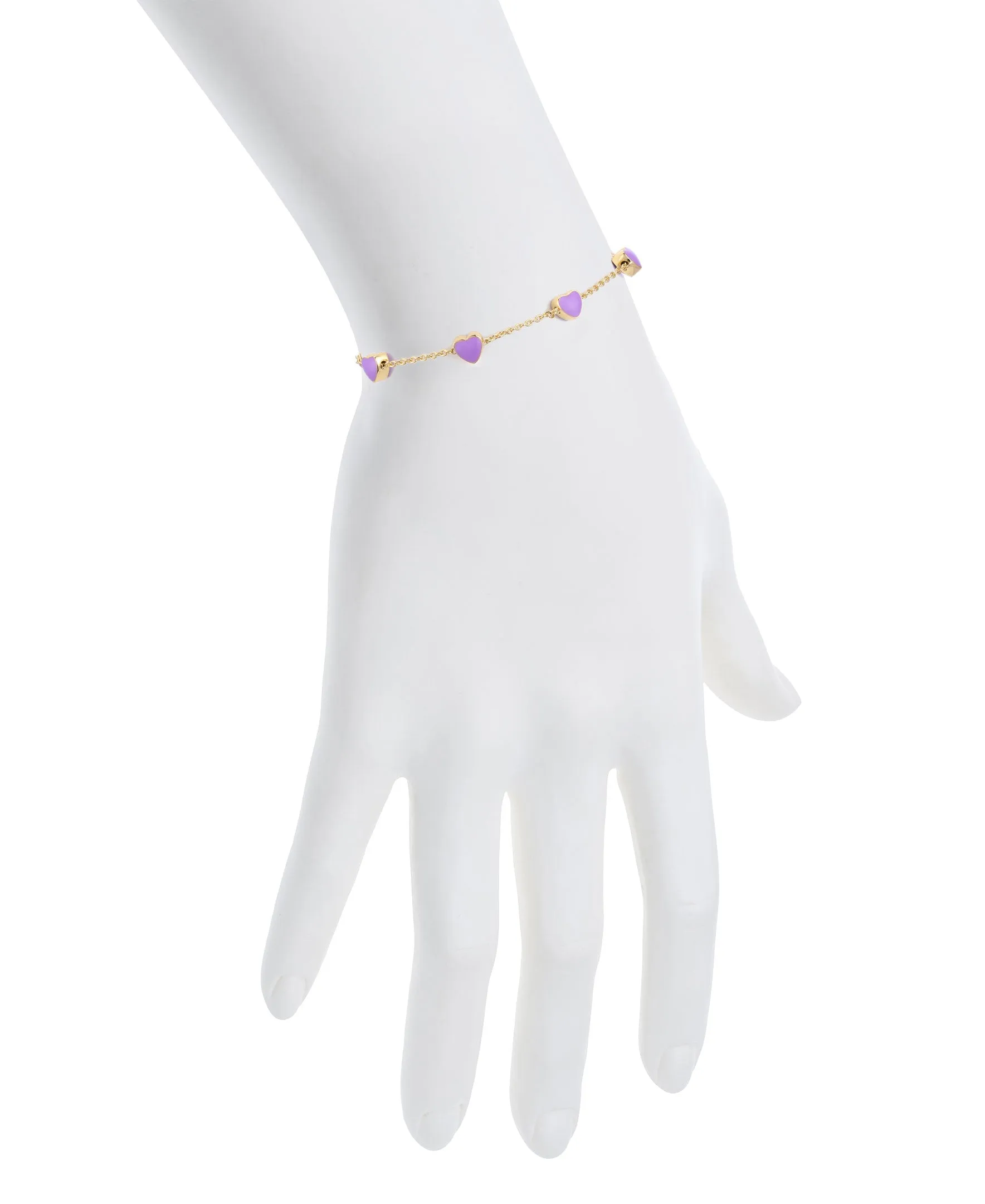 Heart Bracelet - Purple (Baby)