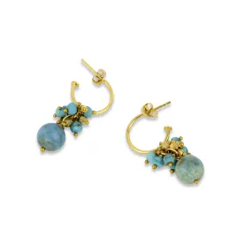 Hollie Turquoise Hoop Earrings