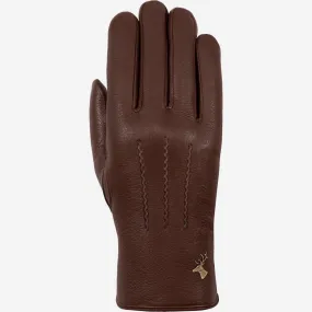 Hunter (brown) – goatskin gloves with lambswool lining & touchscreen feature