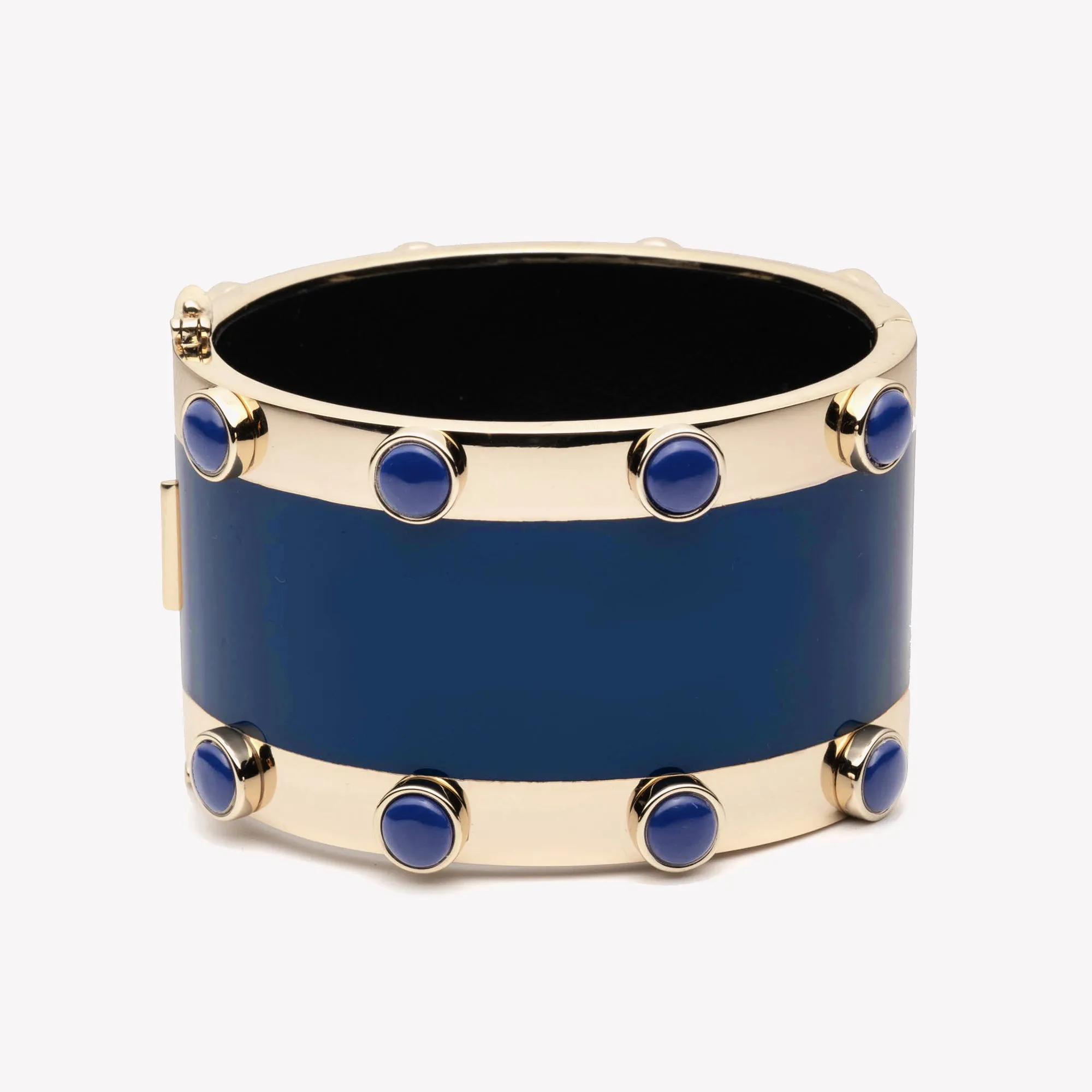 INLAID CABOCHON CUFF - LAPIS LAZULI