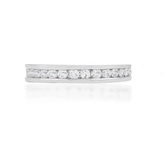 Jacey Round Channel Set Stackable Eternity Ring | 2ct