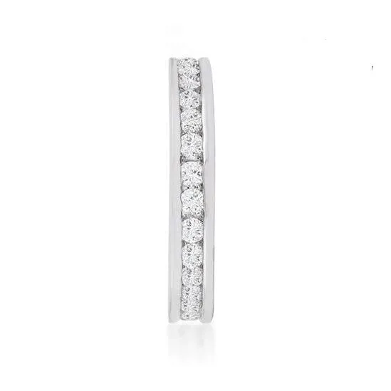 Jacey Round Channel Set Stackable Eternity Ring | 2ct